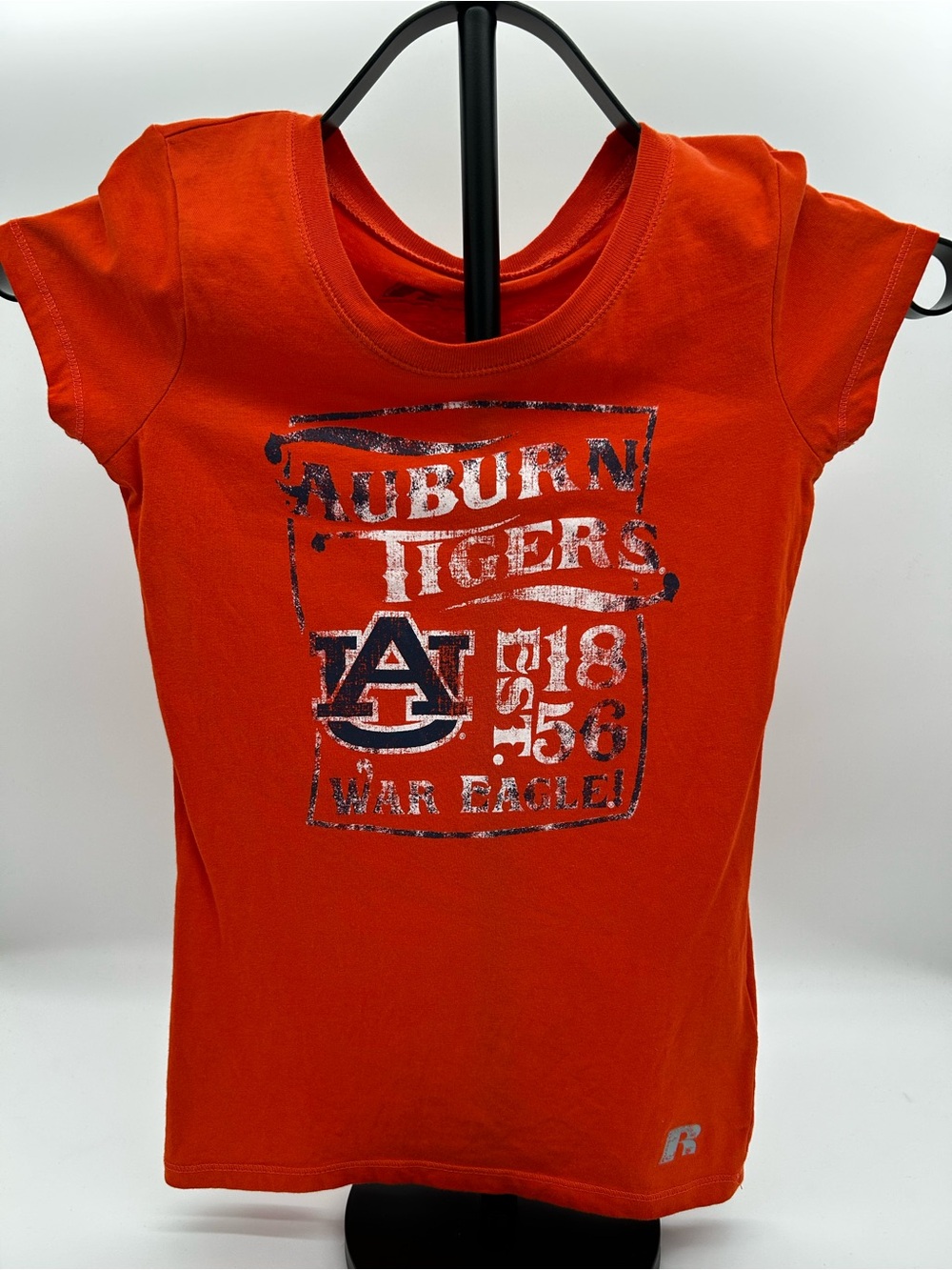 Russell Athletic Orange Auburn Tigers Graphic Tee Size M (7/8)